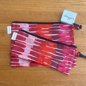 Red and Pink Art/Cosmetic Bag Set